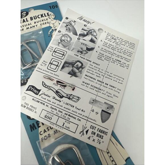 12x Vintage Sewing Lot Buckle Cover Kit E-z Belt Set Contour Metal Wire Harness - Picture 12 of 16